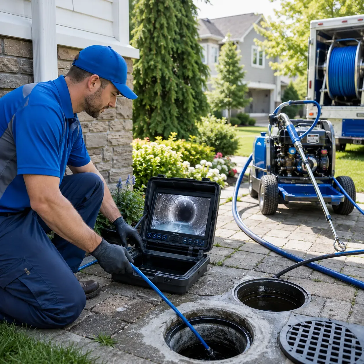 Outdoor drain cleaning professionals serving Montgomery, TX